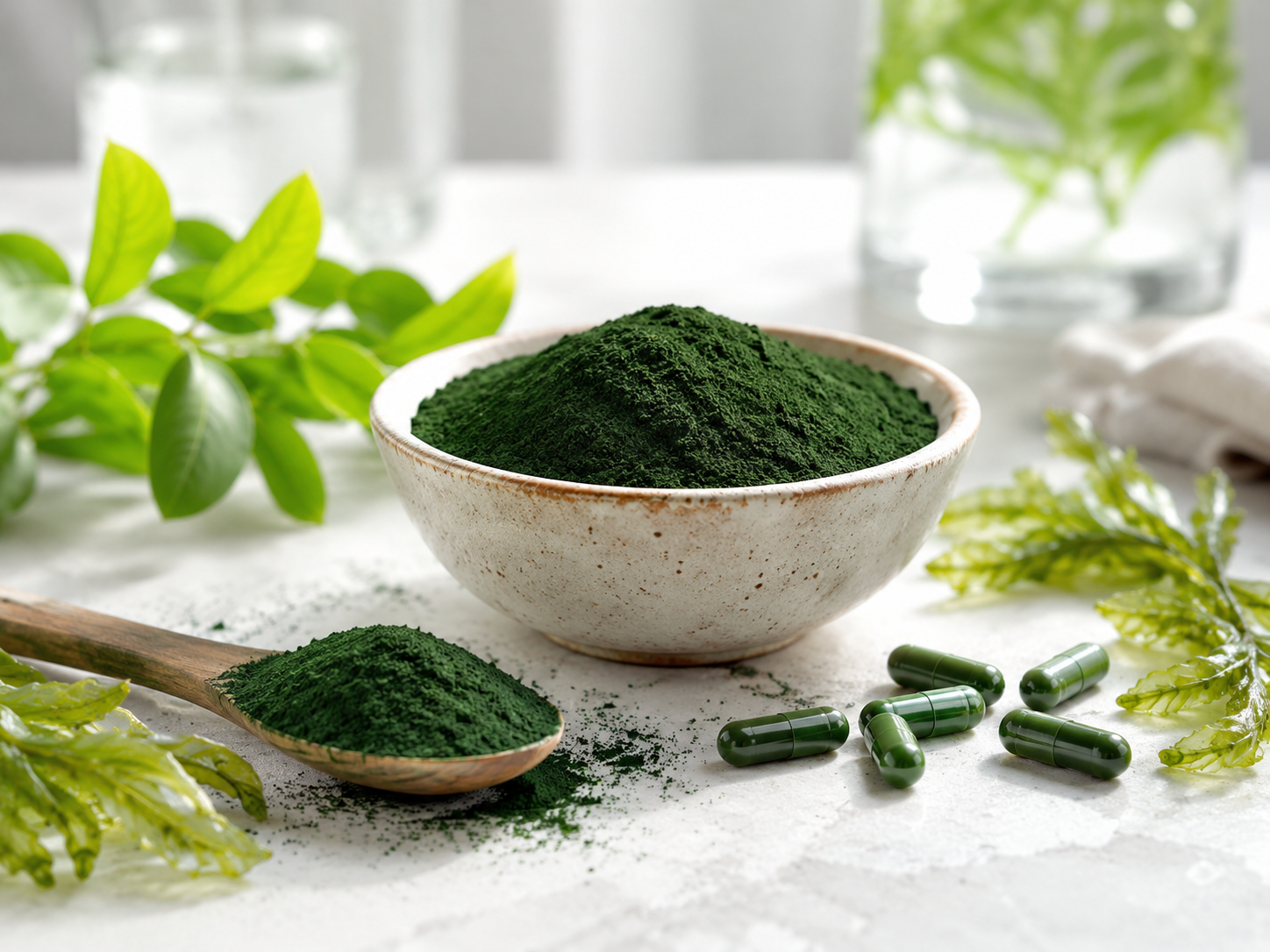 Alga Chlorella en su estado natural